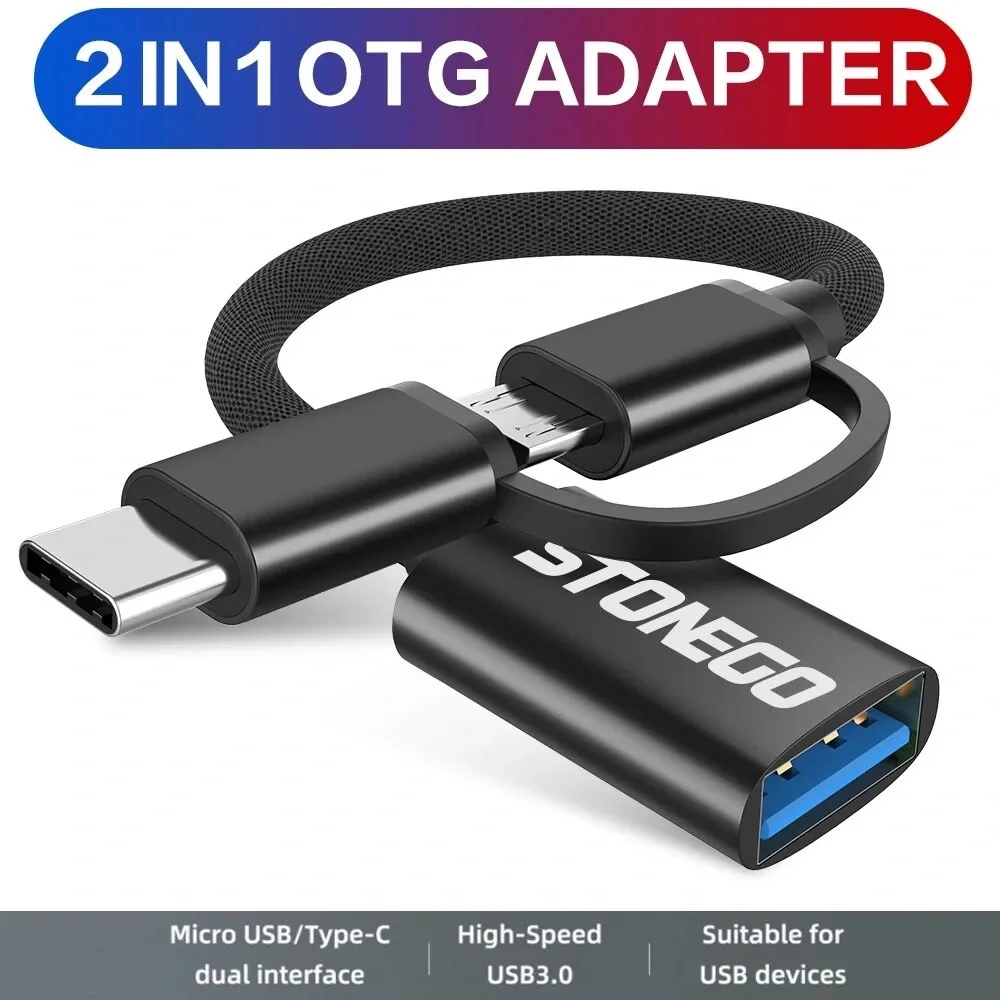 STONEGO 2-in-1 OTG Adapter Cable